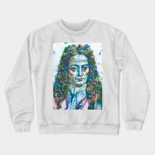 LEIBNIZ watercolor portrait .1 Crewneck Sweatshirt